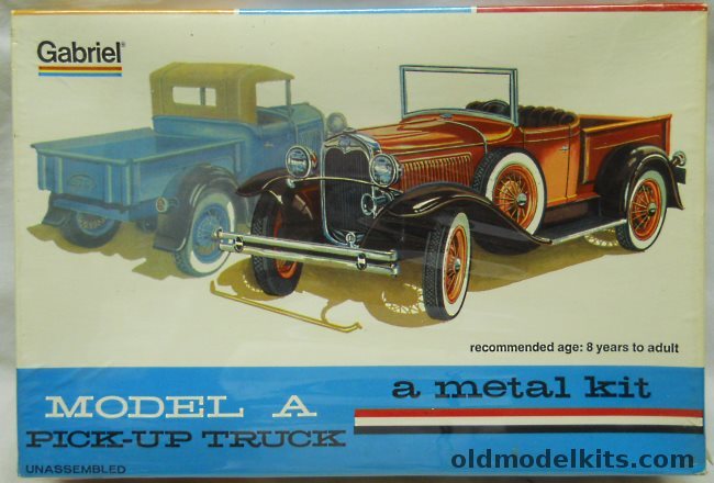 Gabriel 1/20 Ford Model A Pickup Truck - (ex-Hubley), 4855 plastic model kit